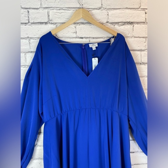 The Drop Dazzling Blue V Neck Jumpsuit Onesie Harem Pants with POCKETS size 3X - Picture 5 of 13